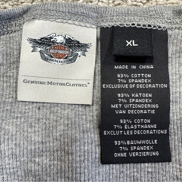 Harley Davidson Motorcycles Women’s Ribbed Ultra Classic Skull Tank Top Gray XL - Picture 8 of 10